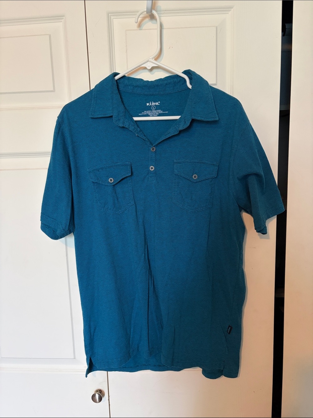 Kuhl Men's Polo in Teal Blue